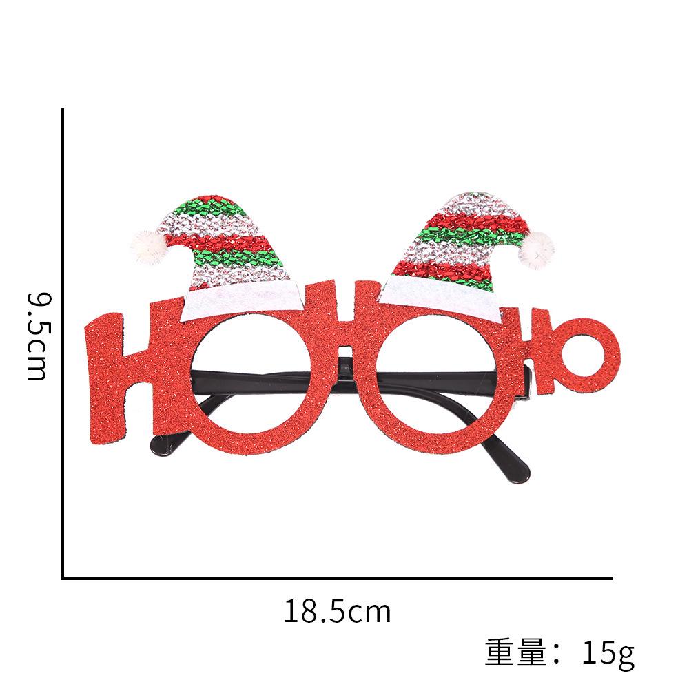 Christmas Glasses Glitter Party Glasses Frames Christmas Decoration Costume Glasses For Holiday Christmas Parties
