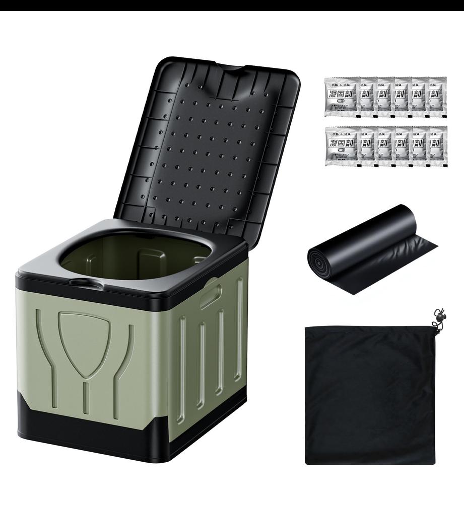 Portable Emergency Portable Disaster Preparedness Easy to Easy to Compact Emergency Storage of 15 Ideal for Outdoor Water and Nursing Care Toilet,