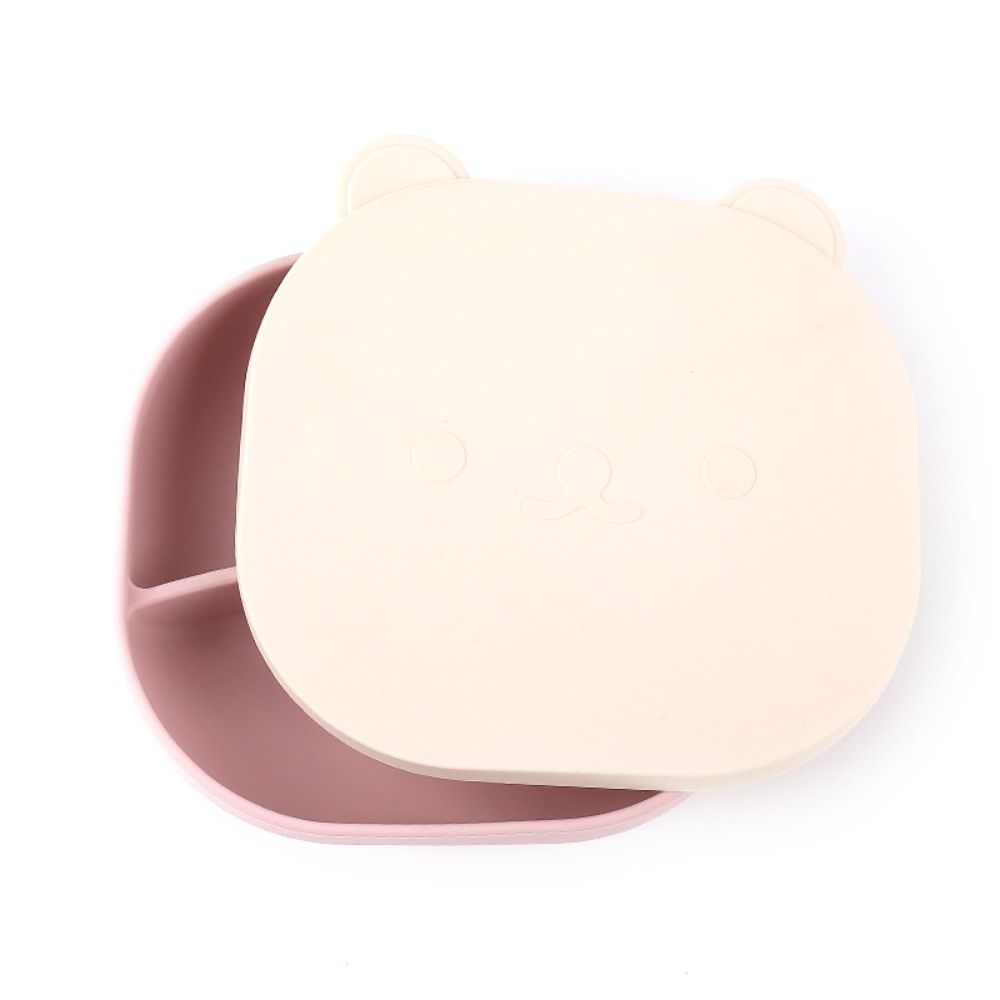 Cartoon Bear Baby Silicone Sucker Plate BPA-Free Toddler Feeding Tableware  Auxiliary Training