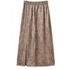 Johnature Women Vintage Jacquard A-Line Skirts Elastic Waist Spring Casual Soft Women Skirts