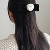 oar Rose Velvet Ribbon Scrunchie [Black]