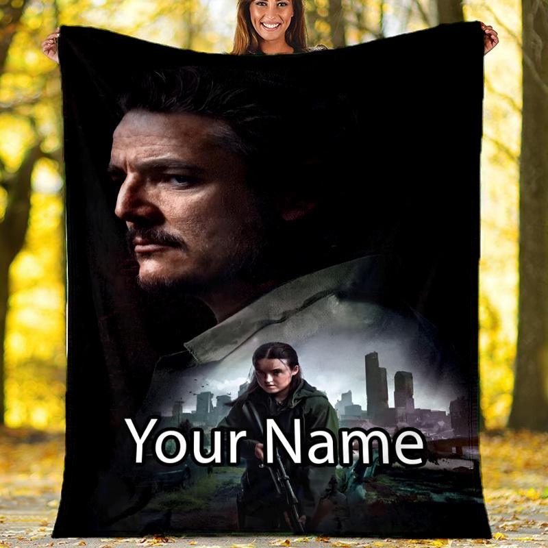Custom Name The Last of Us Theme Printed Blanket - Perfect for Couch, Bed, Travel & Outdoor Use | Machine Washable, Cozy & Durable.