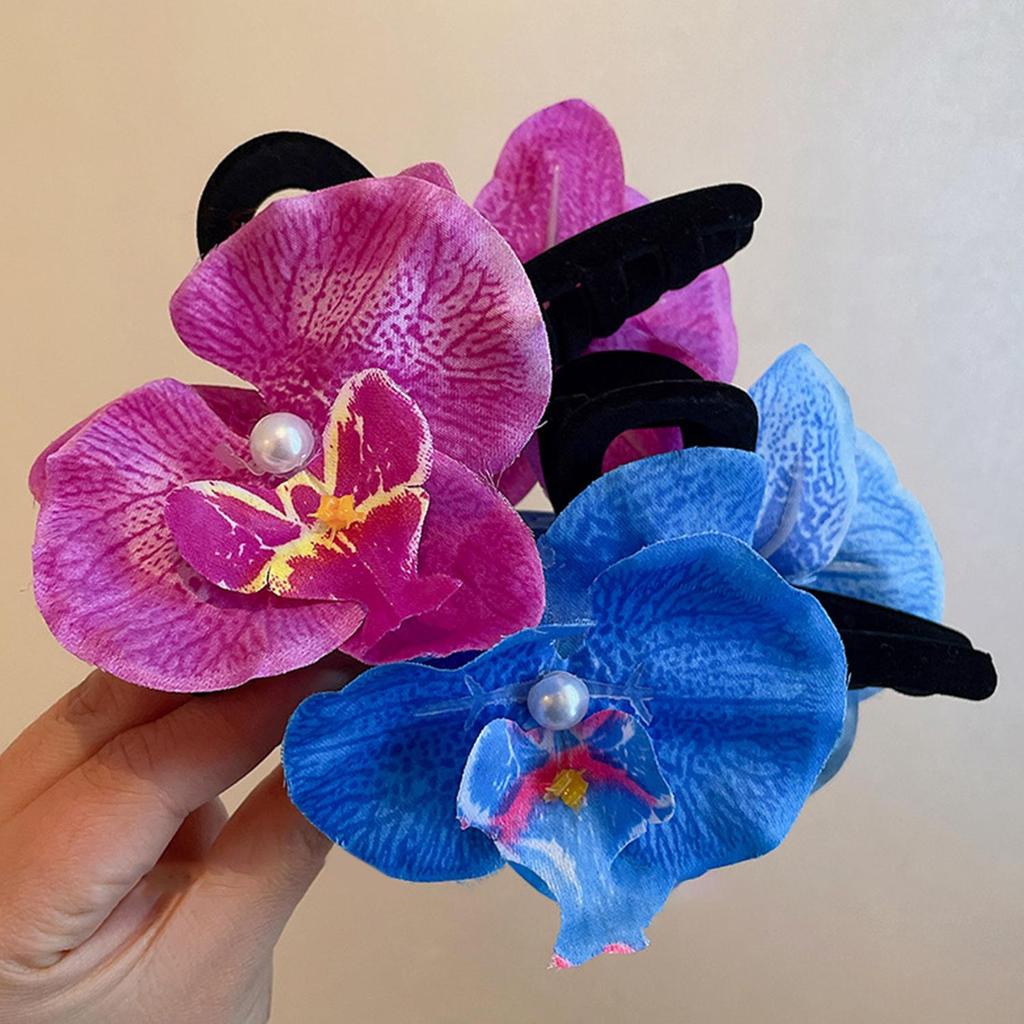 Fashion Pearl Flower Hair Clips For Women Bohemia Large Hair Claw Clamp Hairpins Barrettes Girls Beach Hair Accessories Headwear