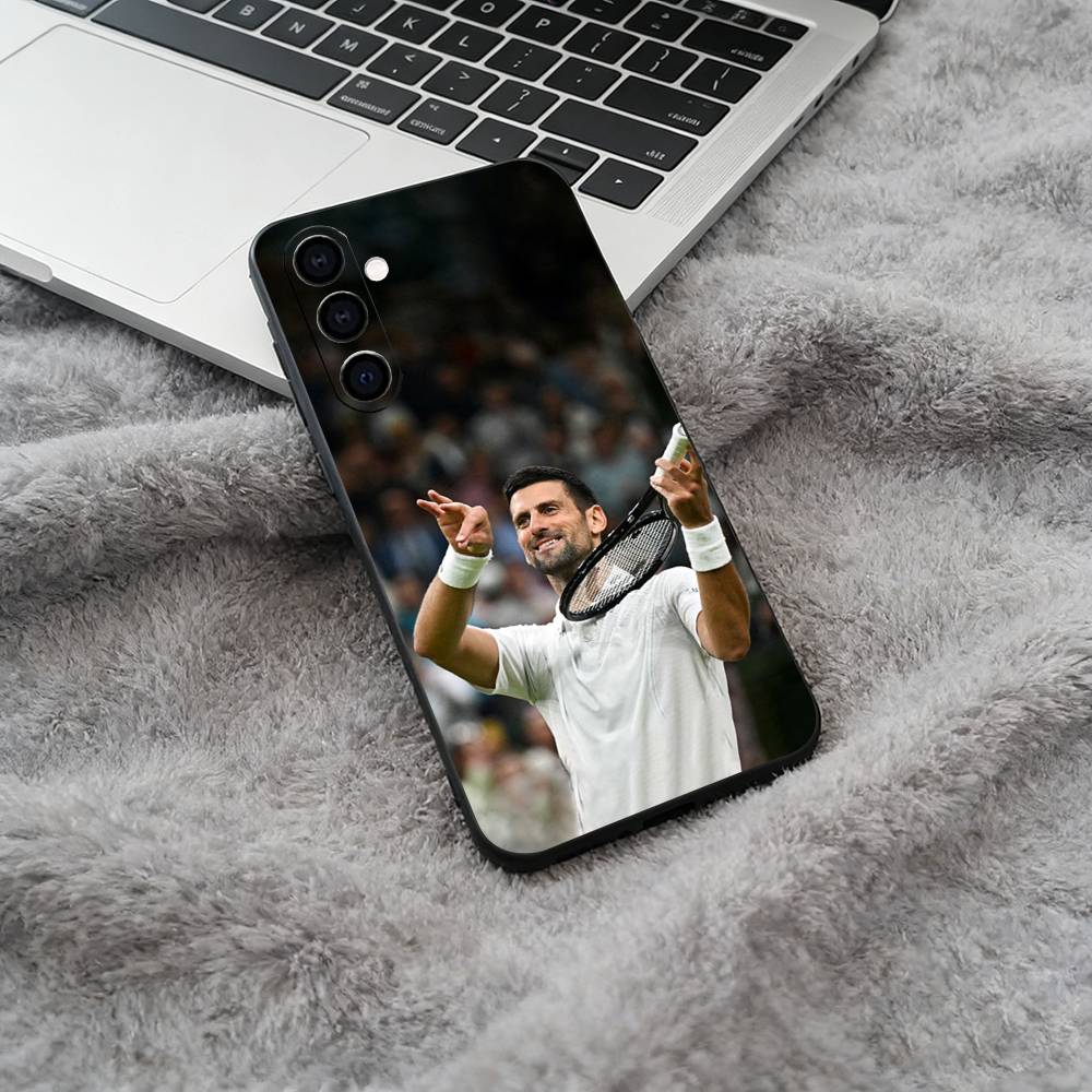 Novak Djokovic-Tennis Black Soft Silicone Phone Case for Samsung Galaxy A73, A71, A72, A70, A53, A52, A51