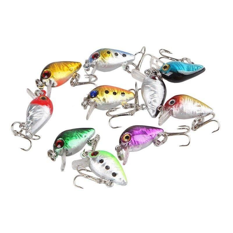 10pcs Fishing Lures Kinds Of Minnow Fish Bass Tackle Hooks Crankbaits Baits