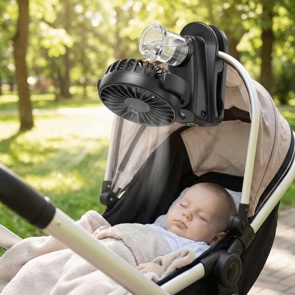 4 Adjustable Speeds Humidifier fan 2-In-1 Design Clip Fan Silent Operation Air Cooler  Bedroom Use