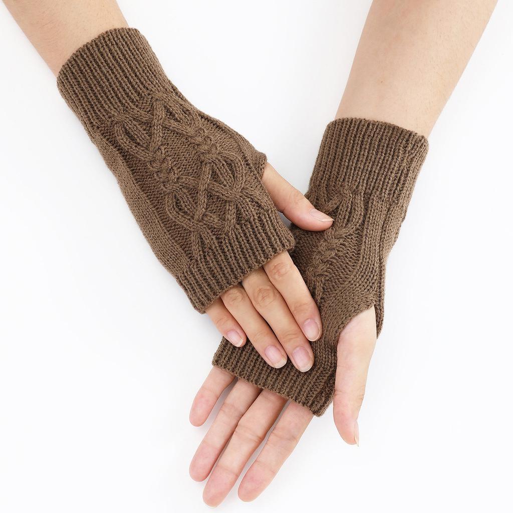 Drehknoten Kurze Handgelenksstulpen Herbst und Winter Neuer Stil Herren und Damen Warme und Modische Halbfingerstulpen Falsche Ärmel
