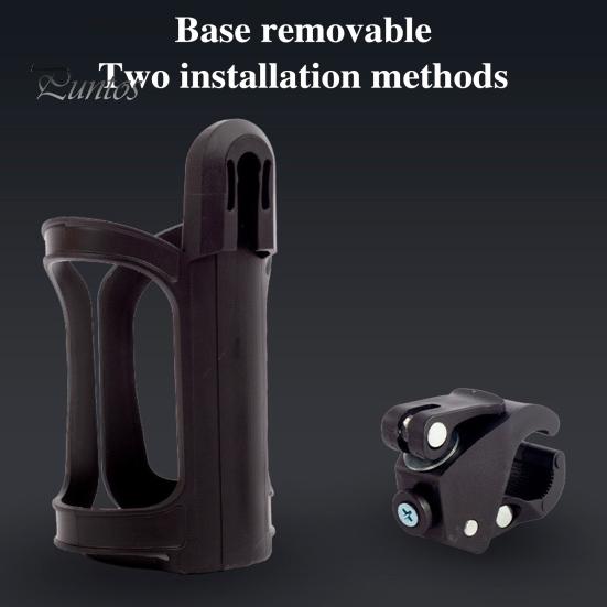 Gyroscopic Cup Holder with Adjustable Strap 360 Degrees Rotatable Anti-Spill Universal Stroller Bike Scooter Mount Drink Beverage Water Bottle Holder