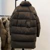 Autumn Winter Down Jacket Women's Mid Length Stand Up Collar Thickened Jackets