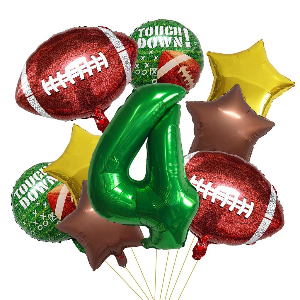 Rugby-Spieler-Thema, amerikanische Fußball-Luftballons, Sport-Thema, Party-Dekor-Set, Teenager im Alter von 1–9 Jahren, Teenager-Geburtstagsballons, Globos