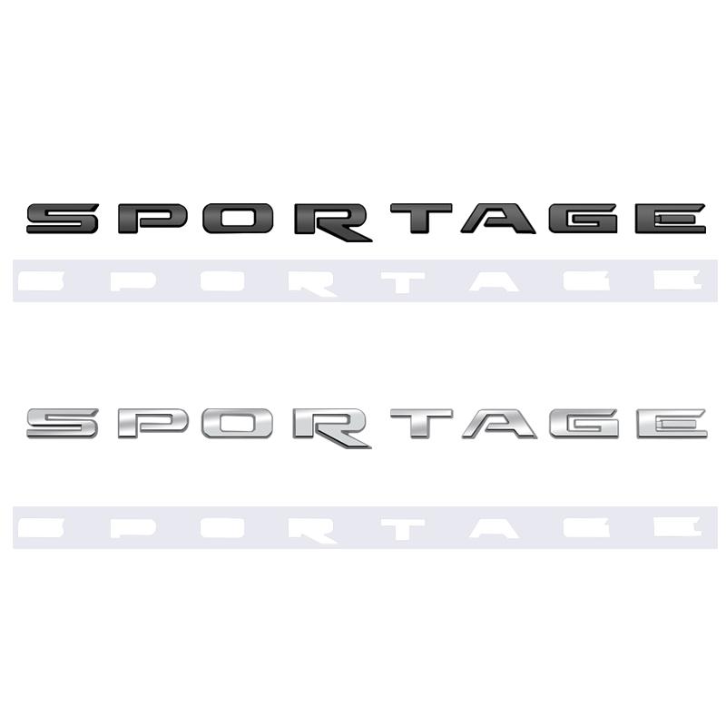 Car Styling ABS Letter Emblem Rear Trunk Body Badge Sticker Decal for KIA Sportage Exterior Accessories