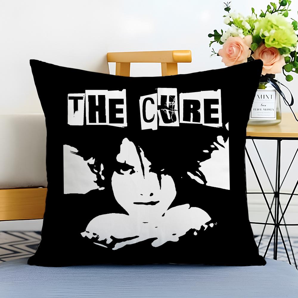 The CCure Rock Band Cushion Cover Washable Linen Pillowcase Soft for Sofa Bed Cozy Home Room Decor