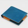 Matt Vegetable Full Grain Cowhide Men'S Bill Money Clip Wallet Teal