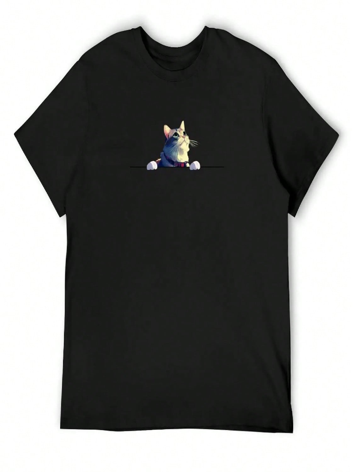 Cute Cat T-Shirt Summer Clothes Basketball Graphic Tees Cheap Stuff unisexs Graphic T-Shirts Hip Hop S разноцветный