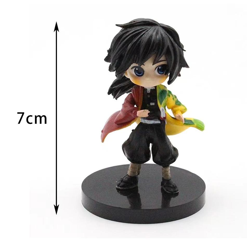 Q Posket Figur Dämonentöter Mini-Figur 6 Stück/12 Stück/Sets Kimetsu No Yaiba Kleine PVC-Puppen Schreibtischdekoration