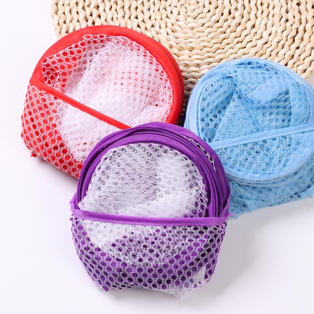 Bin Hamper Foldable Mesh Laundry Basket Kids Toys Sundries Laundry Bag Dirty Sorting Basket
