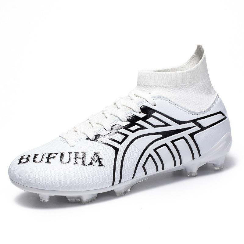 New high-top football shoes men's and women's adult spikes professional game training football shoes wear-resistant