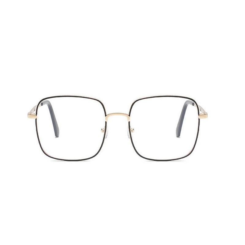 Diopter 0 -0.5 -1.0 To -6.0 Big Frame Square Minus Glasses With Prescription Women Men Metal Full Frame Nearsighted Eyeglasses