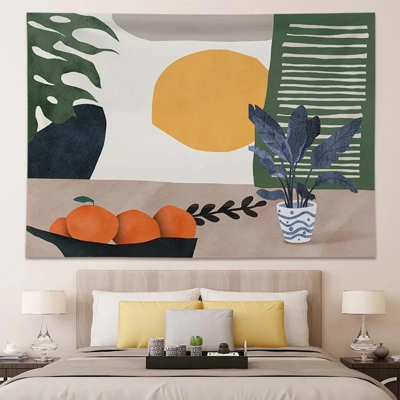 Fruit Pattern Simple Illustration Style Hanging Cloth Home Wall Decoration Tapestry Bedroom Living Room Tapestry
