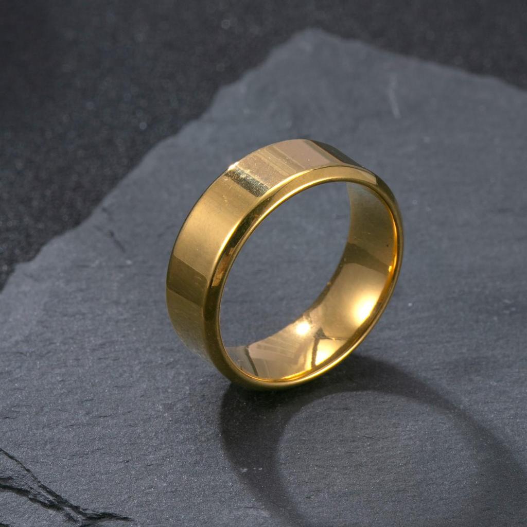 New Titanium Steel Ring: Frosted, Rotatable, Hip Hop Style, Stainless Steel Jewelry Set