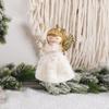 Christmas Angel Hanging Ornament With Hollow‑Out Skirt Headband, Small Pendant for Xmas Tree, Holiday Christmas Accessory