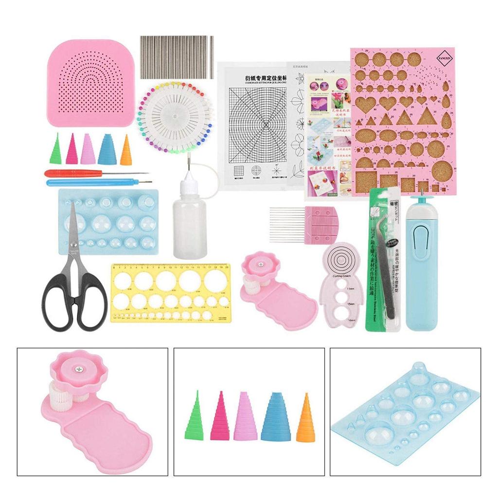 Quilling 24 Paper Paper Artificial Flower DIY Craft Quick Summer Party Decorations Kit, Pieces, Quilling, Art, Kit, Strips, Beginners, Hobby, Craft,