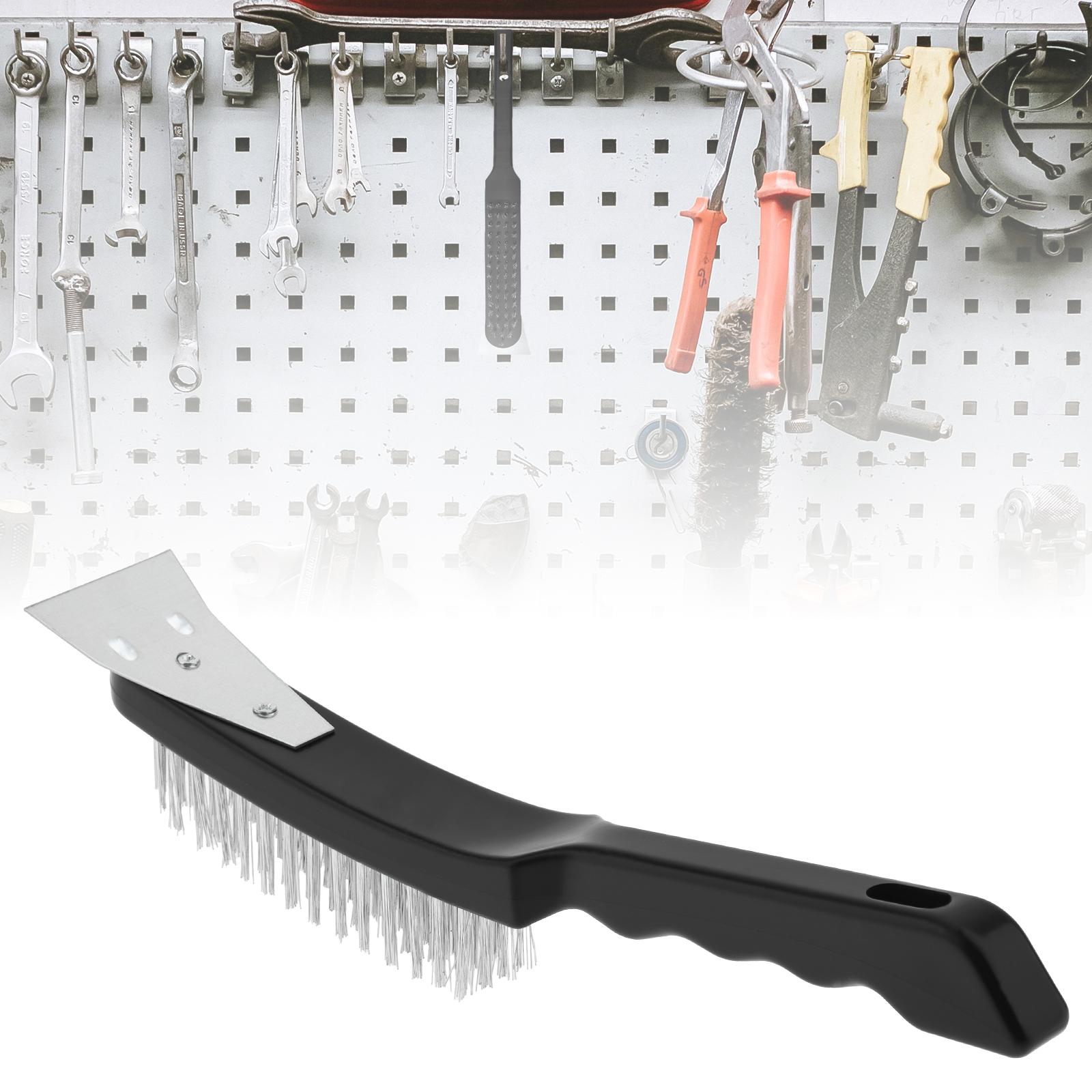 

Galvanized Steel Wire Brush Heavy Duty Rust Paint Welding Slag Removal with Ergonomic Handle