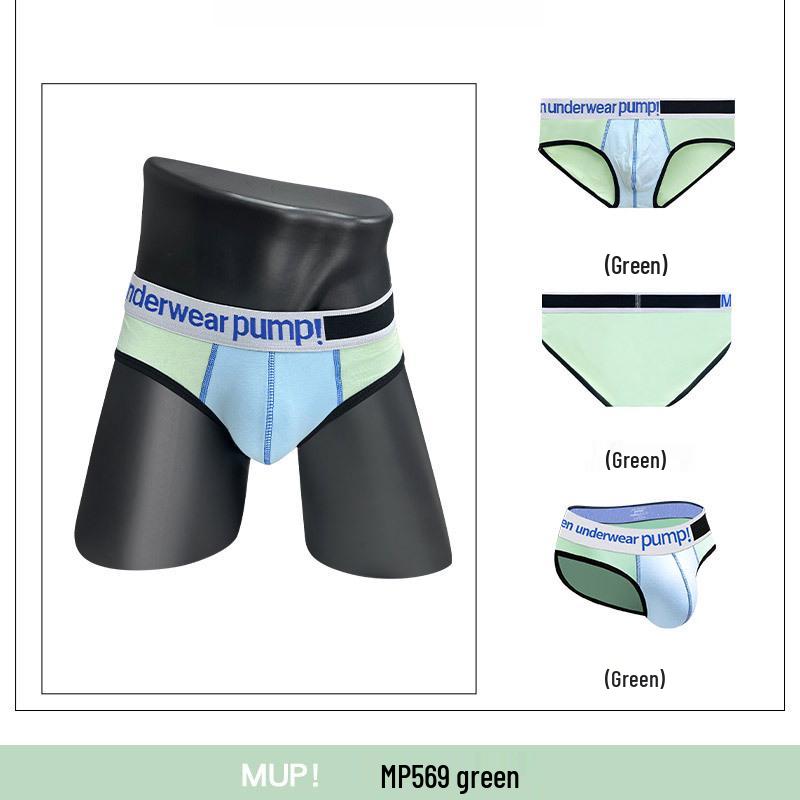 Trendy Low Rise Color Block Slim Fit Hip-Lifting Men's Sport Briefs