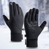 Getinfit Cycling Gloves Winter Warm Waterproof Touch Screen Anti-Wear for Male Female Outdoor Sports Fishing Fleece Thickened