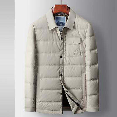 Herbst und Winter Weiße Gänsedaunen Mittleren Alters und Junge Leute Thermoshirt Version Lässige Leichte Daunen Herrenjacke