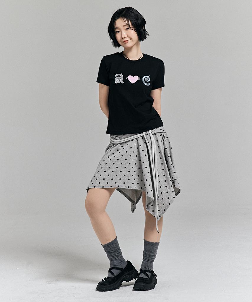 AWESOME STUDIO Kitsch Patchwork T-Shirt Black