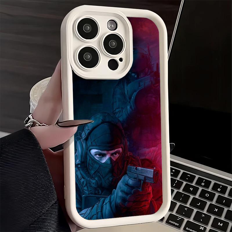 Phone Case for iPhone 17 Air 16E 15 16 Pro Max Police FBI ID Card Swat Cover 14 Plus 13 12 Mini Soft Shell Silicone Fundas iPhone 15 Pro Max