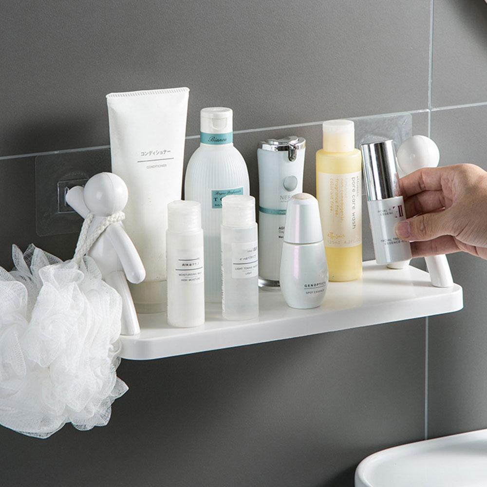 Bathroom villain Shelf Organizer Toilet Adhesive Shampoo Gel Storage Body Decor Bathroom Corner Shower Shelf Rack Accessories