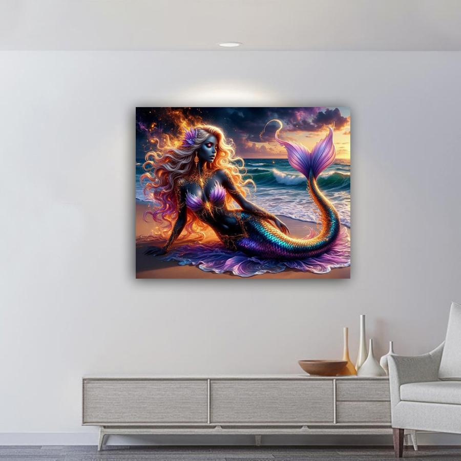 Diamond Painting New Collection Mermaid Diy Full Square Round Drill Rhinestone Embroidery Sea Natural Scenery Mosaic Cross Stitch Kits