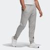 Adidas Knitted Sweatpants Men's Medium Heather Gray Moderate Cuffed Pants GC7345-
