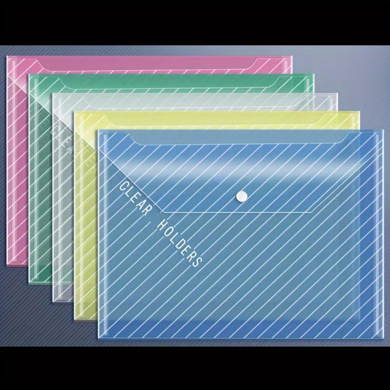 

10 Piece Transparent Document Bag Various Colors Durable PP Material Classic Style with Transparent Stand Label Perfect for Document різнокольоровий