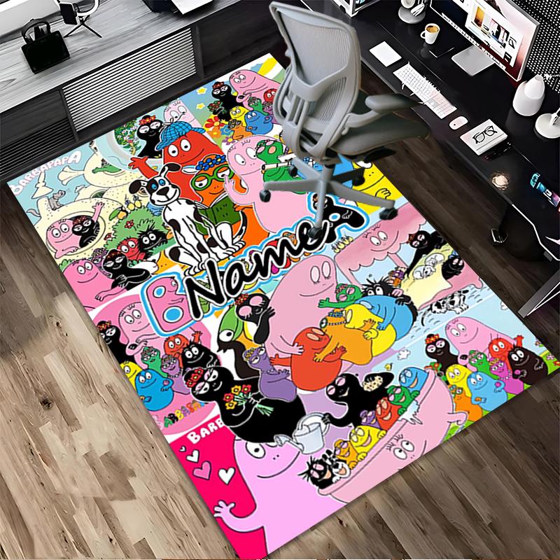 Custom Name Colorful Creatures Living Room Non-Slip Area Rug Soft Carpet for Bedroom Kids Playroom Sofa Office Home Decor Doormat