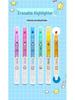 Dual-Ended Erasable Multicolor Highlighter for Students