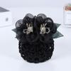 Headdress Bun Cover Snood Ponytail Clip Hairgrips Cover Net Sweet Women Spring Hair Clip  Gift