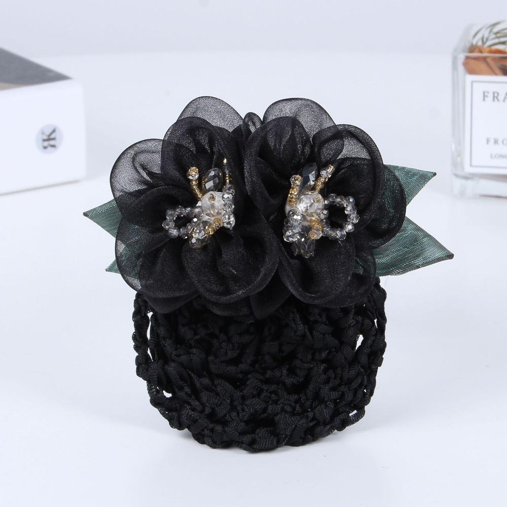 Headdress Bun Cover Snood Ponytail Clip Hairgrips Cover Net Sweet Women Spring Hair Clip  Gift
