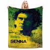 F1 Legendary Driver Ayrton Senna Printed Keep Warm Carpet, Suitable for Living Room and Bedroom Sofa Use