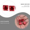 VORCOOL Air Valve Cap for Car, Aluminum Alloy, Red Dice, Tire Valve Cap, Motorcycle, Bicycle, Stylish, Set of 4