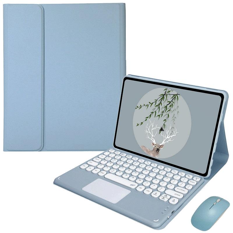 Compatible Bluetooth Keyboard Protective Case for Honor Tablet 9 (12.1-inch), X8 Pro, X9a, and X9 with Round Cap Touch and Leather Finish.
