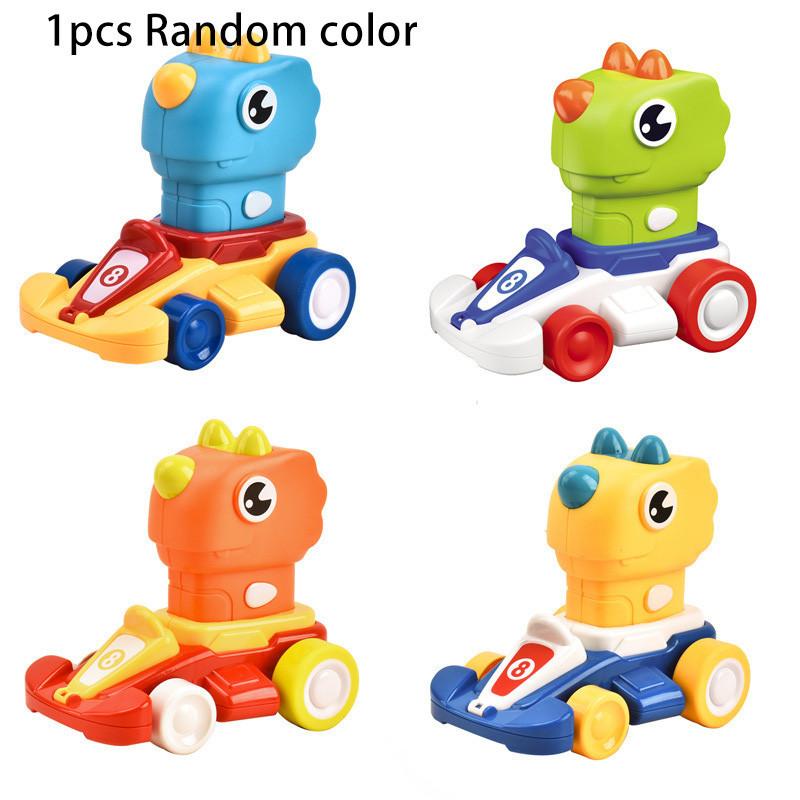Cartoon Dinosaur Go-kart Inertial Sliding Toy Car For Boys Abs Material Race Car Appearance Push Function 11*11*8.5cm