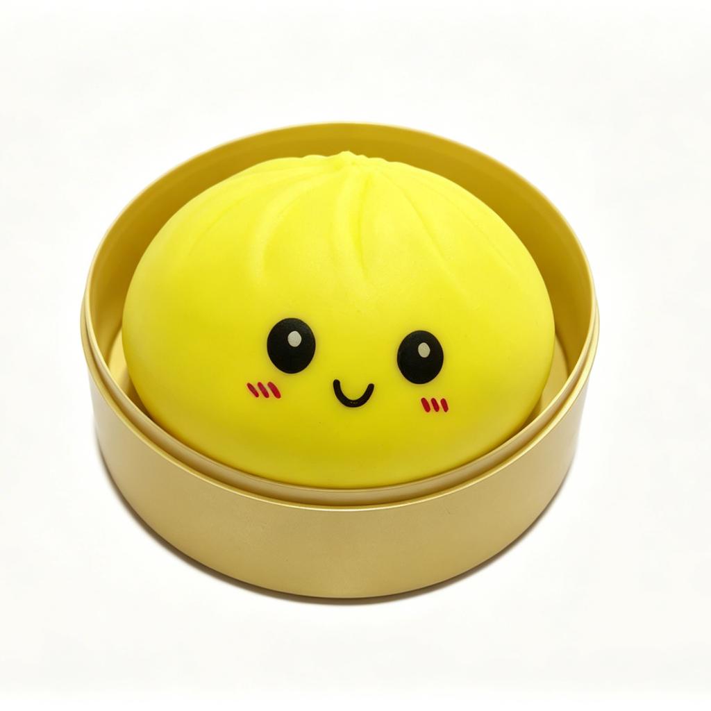 1PC Squishy Dumpling Stress Ball, Bun Shape Hand Relaxation Toy, Party Favor Gift for Halloween Christmas