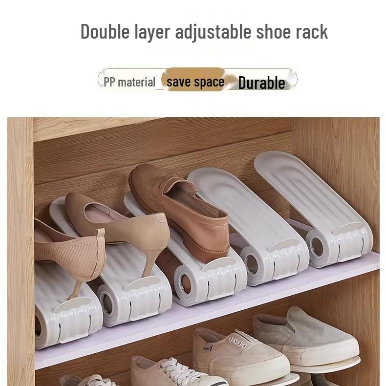 Adjustable Foldable Shoe Rack - Multi-layer Space-saving Organizer