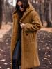 Long Plush Fleece Coat for Women, Soft Warm Winter Outerwear, Multiple Colors Available
