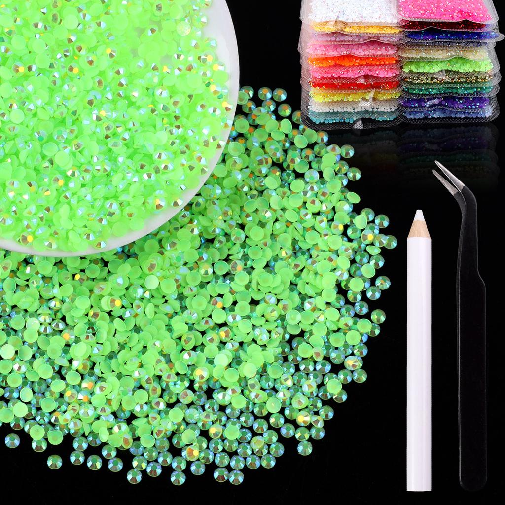 2Mm3Mm4Mm Flatbunn Resinbor DIY Håndlaget Mobiltelefondeksel Skjønnhetsklistremerke Bor