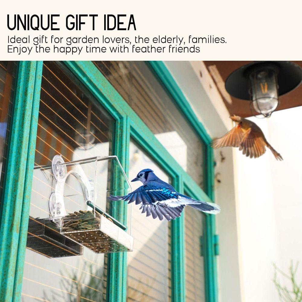 Large Pet Supplies Myna With Suction Cup Parrot Bird House Pet Feeder Bird Feeder Bird Food Box