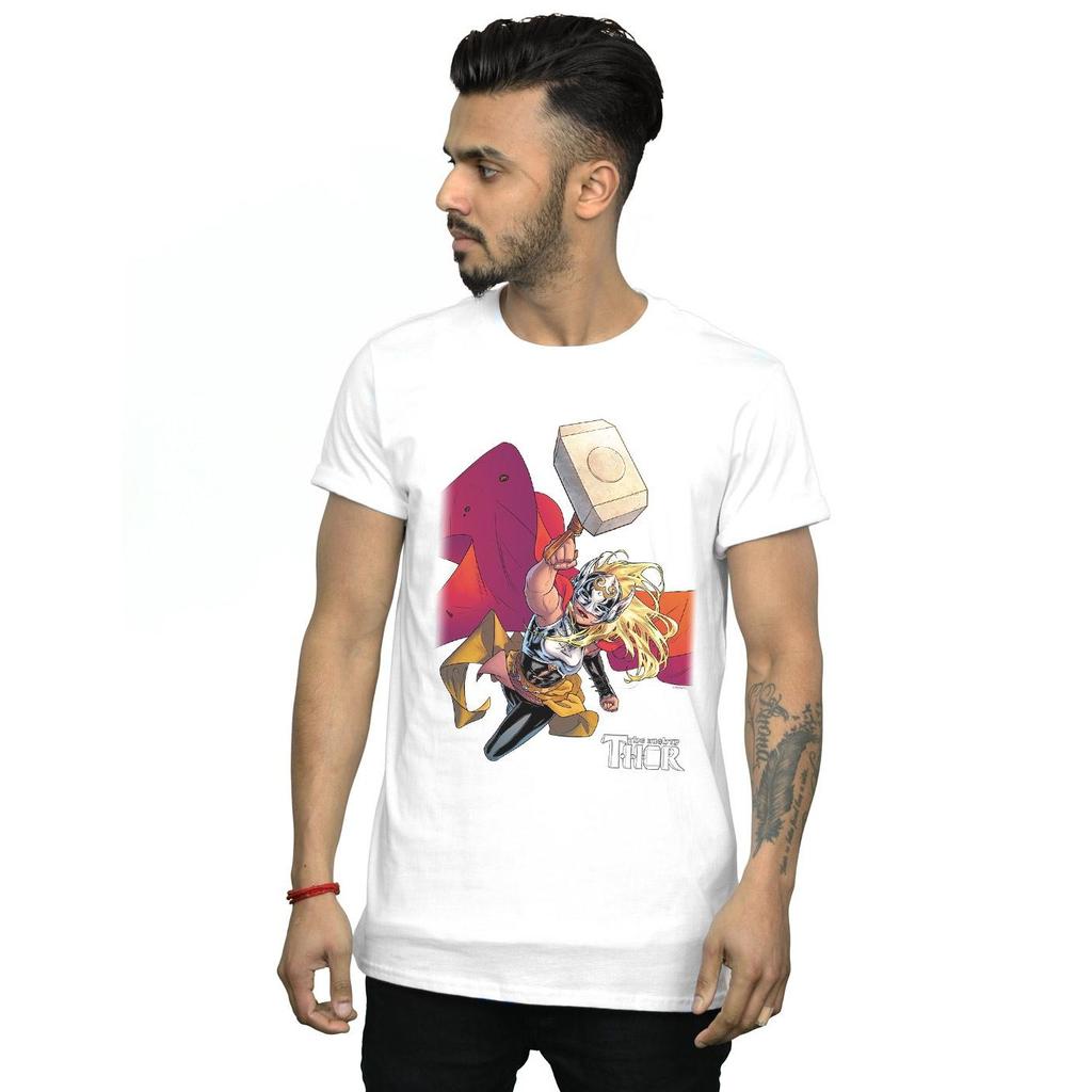 Marvel Mens The Mighty Thor Mjolnir T-Shirt